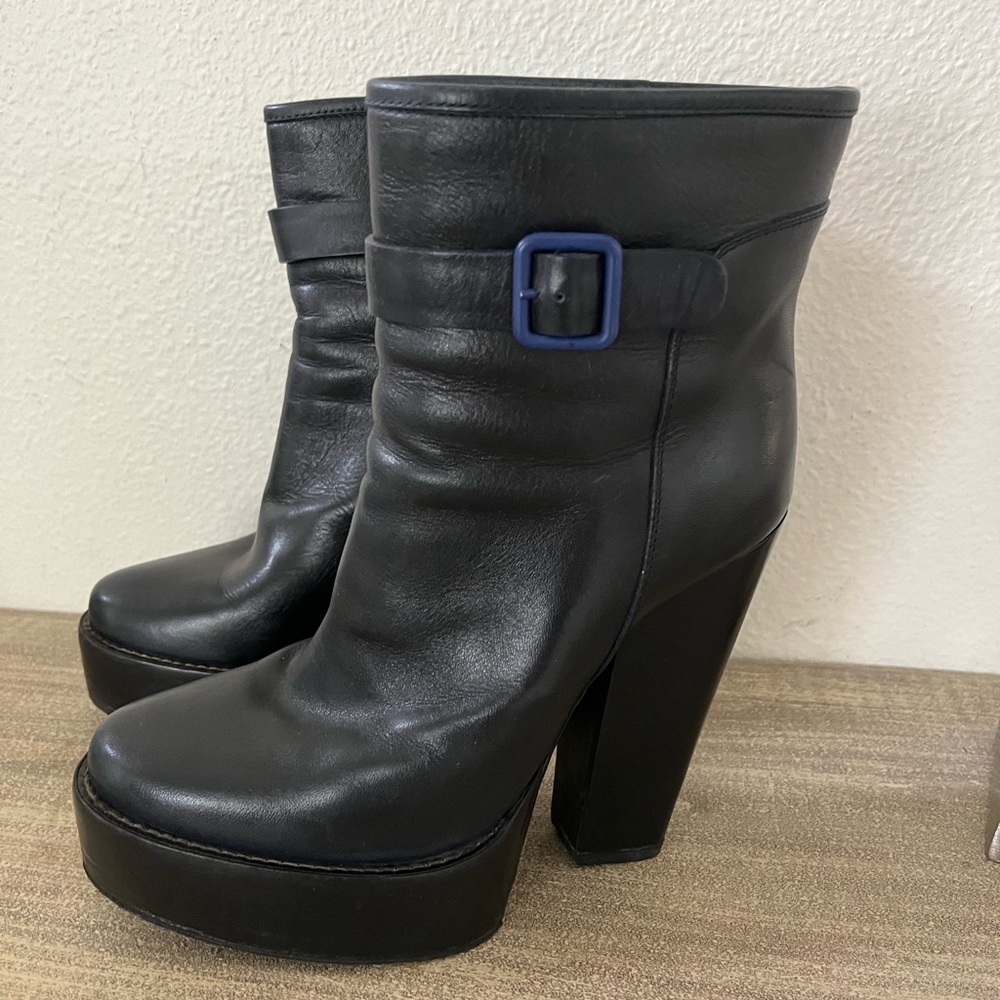 Balenciaga Platform Leather Ankle Booties